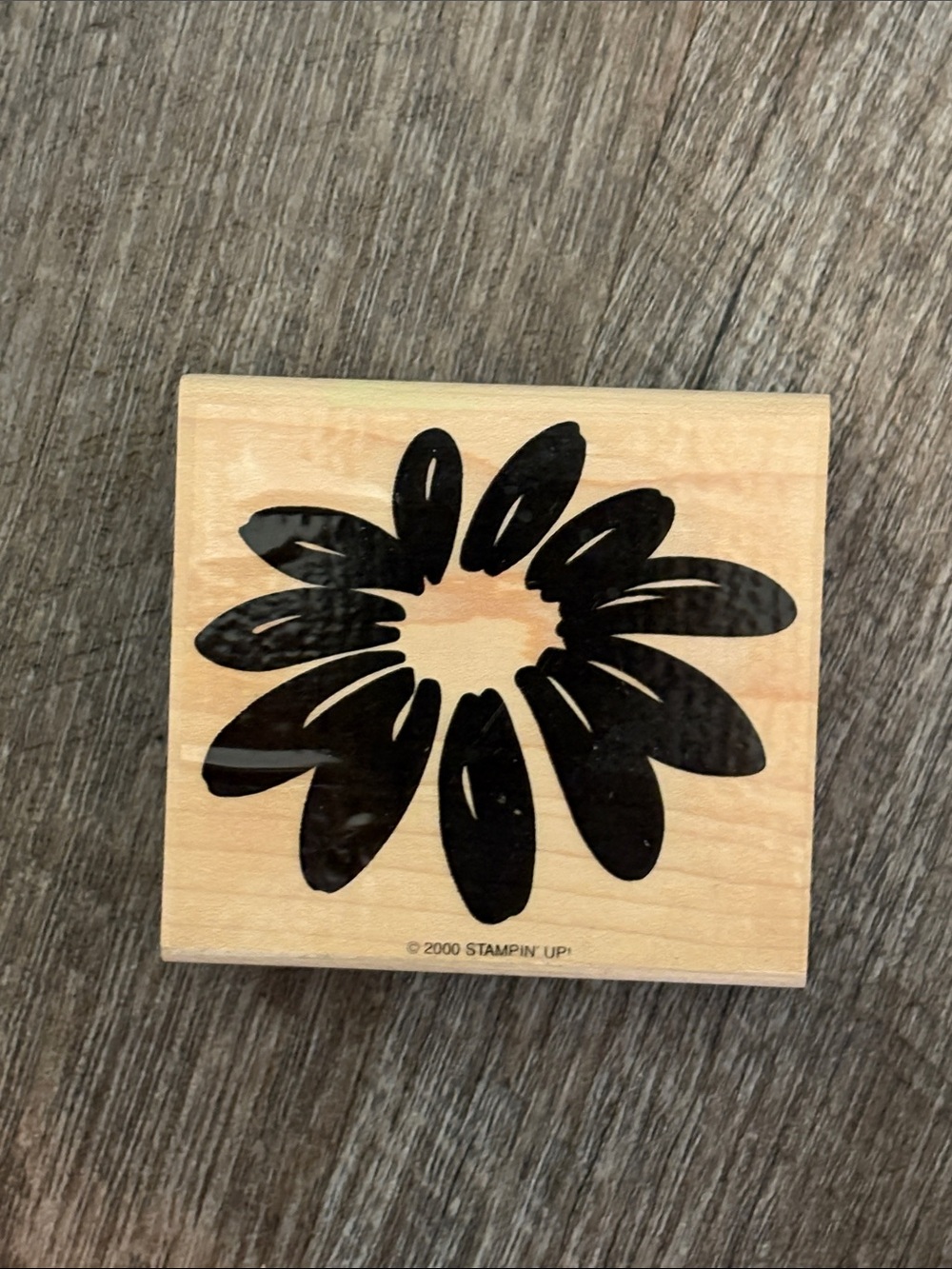 Stampin’ Up Vintage Y2K 2000 Flower Large Rubber Stamp